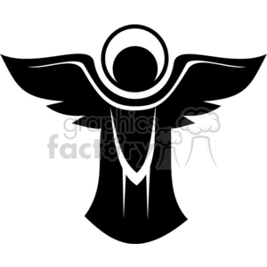 vector clip art vinyl-ready cutter black white religion religious angel angels