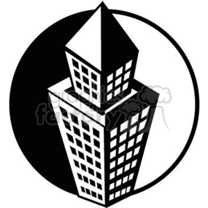 Black and white building clipart.