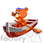 Teddy bear in a rowboat
