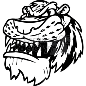 snarling tiger mascot clipart. Commercial use image # 372283