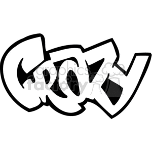 crazy graffiti tag clipart. Commercial use image # 372433