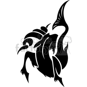 zodiak vector vinyl-ready vinyl ready cutter black white clip art clipart images graphics tattoo tattoos art tribal capricorn sea-goat horoscope astrology