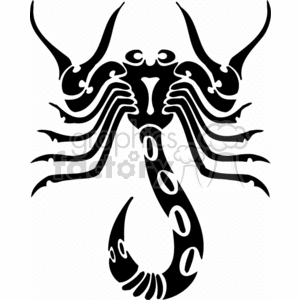 zodiak vector vinyl-ready vinyl ready cutter black white clip art clipart images graphics car vehicle tattoo tattoos art tribal scorpion scorpio scorpions horoscope astrology