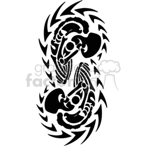 zodiak vector vinyl-ready vinyl ready cutter black white clip art clipart images graphics tattoo tattoos art tribal twin gemini twins horoscope astrology