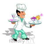 animated animations gif gifs chef waiter waiters chefs dessert food snack snacks junk food ice cream swf fla flash gif