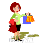 Female holding skirts clipart. Royalty-free image # 372546