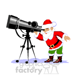 Santa getting ready to deliver his presents on Christmas Eve. clipart.