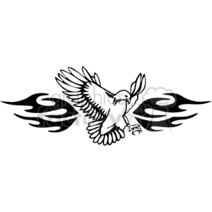 animal animals flame flames flaming fire vinyl-ready vinyl ready hot blazing blazin vector eps gif jpg png cutter signage black white eagle eagles flying