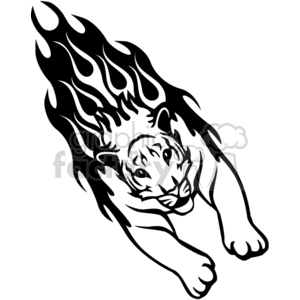 animal animals flame flames flaming fire vinyl-ready vinyl ready hot blazing blazin vector eps gif jpg png cutter signage black white tiger tigers