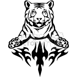 animal animals flame flames flaming fire vinyl-ready vinyl ready hot blazing blazin vector eps gif jpg png cutter signage black white tiger tigers wild cat cats big