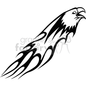 clipart - Flaming Eagle.