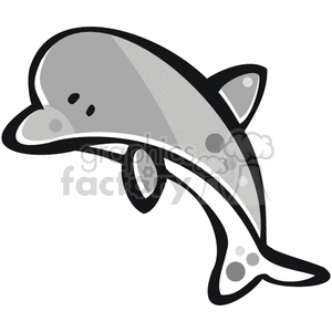 Cartoon Dolphin clipart.