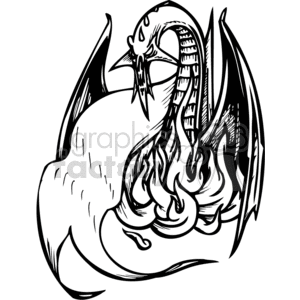 dragons template 045 clipart. Commercial use image # 373646