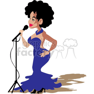  African American singer clipart. Commercial use icon # 373696