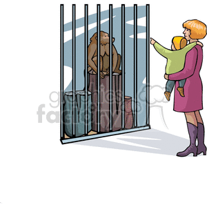 Family at the zoo clipart. Royalty-free image # 159122
