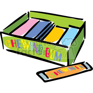 chewing gum candy chew box  hldn036 Clip Art People Kids 