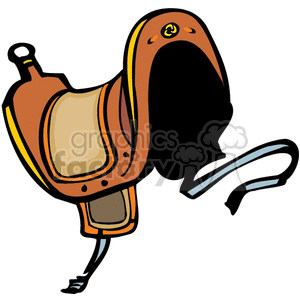 A Simple Brown Saddle clipart.