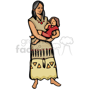 indian indians native americans western navajo female family vector eps jpg png clipart people gif