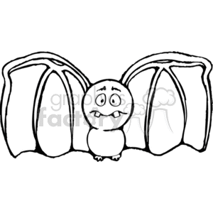 Black and white vampire bat clipart. Commercial use image # 374386