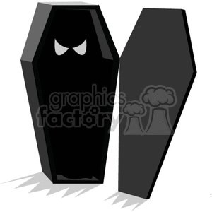 clipart - Scary Coffin.