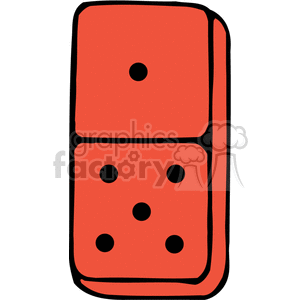 Red Dominoe clipart. Royalty-free image # 374466