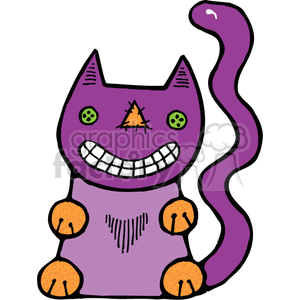 vector clipart halloween cat cats purple orange paws