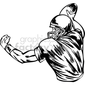 Quarterback going for a pass clipart. Commercial use image # 374610