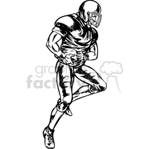 Football player running after a catch clipart. Commercial use image # 374630