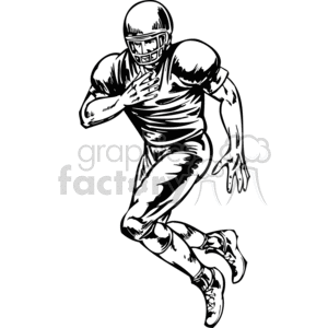 Football player running 056 clipart. Royalty-free icon # 374635