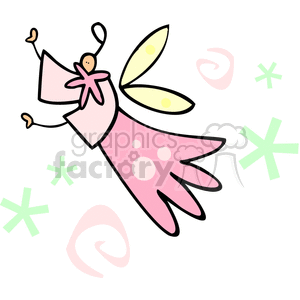 Pink angel cartoon clipart. Royalty-free image # 143339