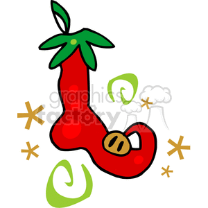 Whimsical stocking clipart. Commercial use image # 143356