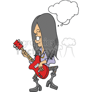 funny comical humor character characters people cartoon cartoons activities vector guitar electric playing music musician guitars rocker rockers rock-n-roll band 80s