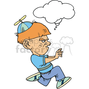 funny comical humor character characters people cartoon cartoons activites vector child children. kid kids boy boys running chasing after propellar hat little mean trouble misschief