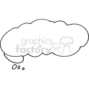 thought bubble chat vector black white thinking