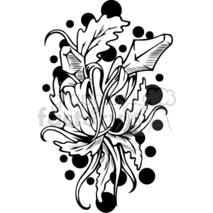 vinyl-ready vector black white design tattoo tattoos art line clip art flower flowers plants plant