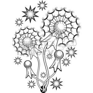 Dandelion Tattoo Design clipart. Commercial use image # 375456