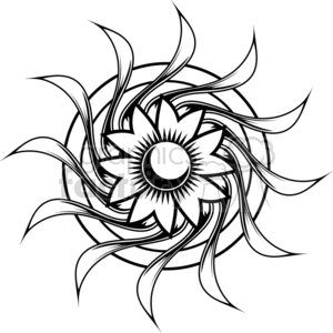 vinyl-ready vector black white design tattoo tattoos art line clip art plants plant flower flowers peddles
