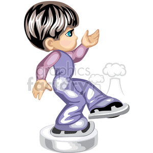 Little boy in a ice skating competition clipart. Royalty-free image # 376270