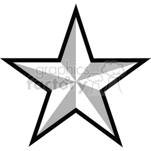 5 point star symbol clipart.