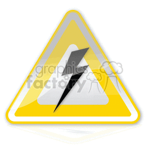hazard symbol warning sign signs vector lightning yellow  volt voltage electricity