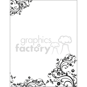 Black floral design clipart. Commercial use icon # 377157