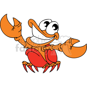 smiling baby crab clipart.