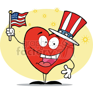 Patriotic heart clipart.