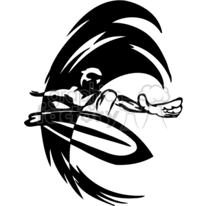 Surfing waves clipart.