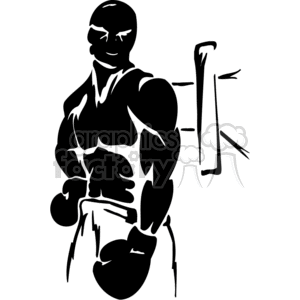 Boxer in the ring clipart. Royalty-free image # 377586