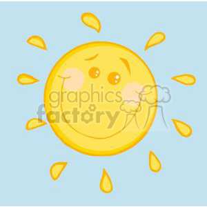 smiling sun character clipart. Royalty-free image # 380372