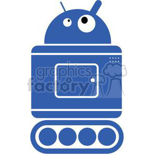 blue robot dude clipart. Royalty-free image # 380796