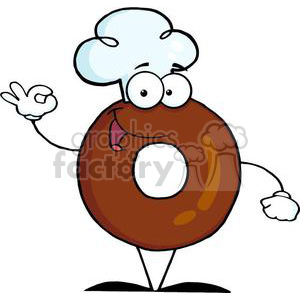 3465-Friendly-Donut-Cartoon-Character clipart. Royalty-free image # 380827