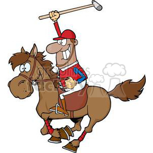 cartoon funny Holidays vector horse horses jocky polo