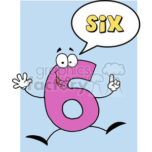 clipart - Funny-Number-Guy-Six-With-Speech-Bubble.